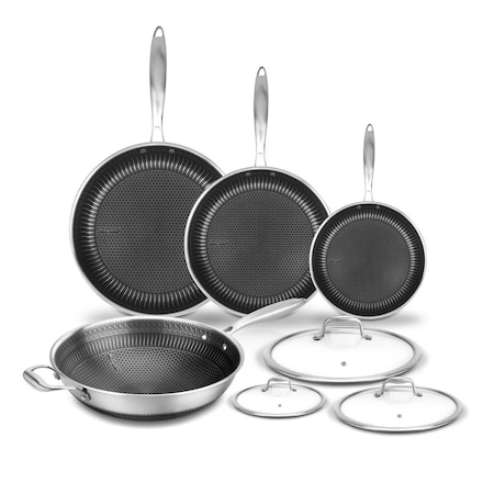 Nutrichef 7Pcs Triply S.Steel Cookware Set NC3PLY7S